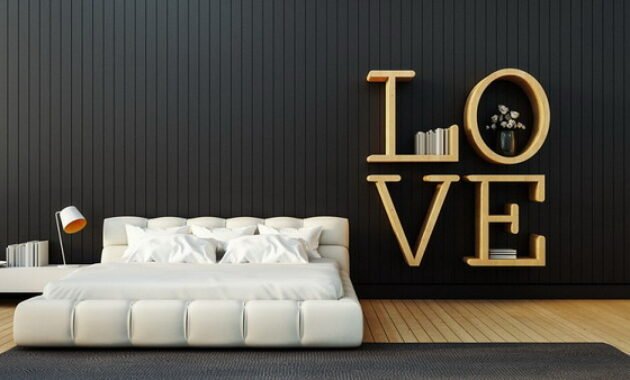 Wall design in the bedroom: ten creative ideas