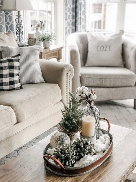 Winter decoration ideas 2024 for living room