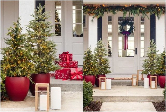 Christmas decorations for the house entrance 2025